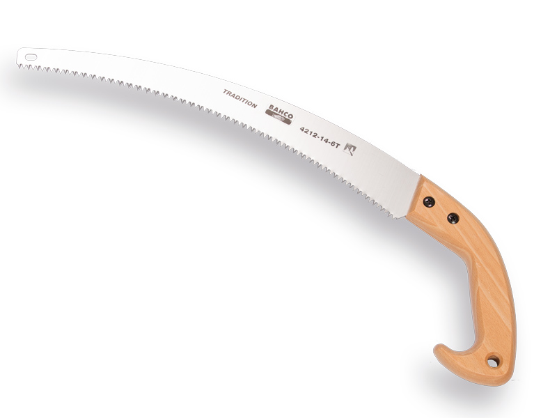 [1505710] Snoeizaag BAHCO 4212-14-6T, gebogen blad 36 cm, houten greep, naslijpbaar