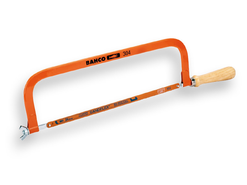 Metaalzaagbeugel BAHCO 304, bladlengte 300 mm, met houten greep