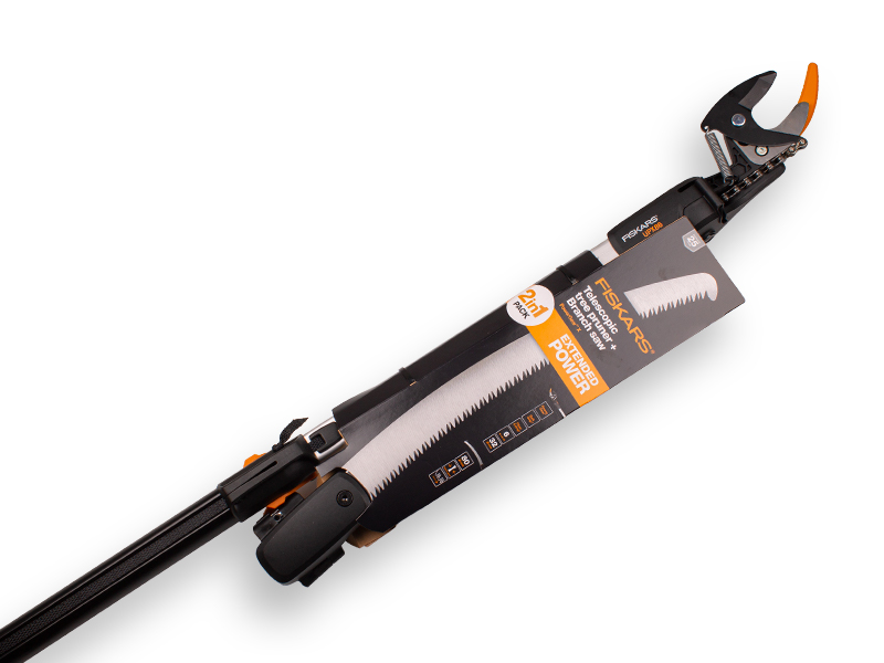 Snoeigiraffe FISKARS PowerGear UPX86 telescopisch 240 - 400 cm, inclusief snoeizaag