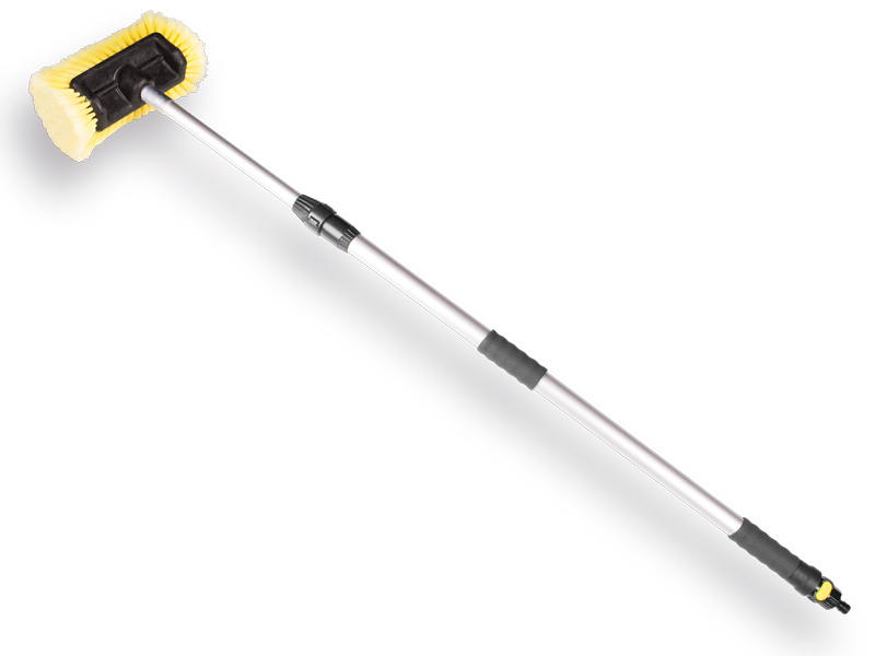 Wasborstel waterdoorlatend 25 cm met aluminium telescoopsteel 119 - 194 cm