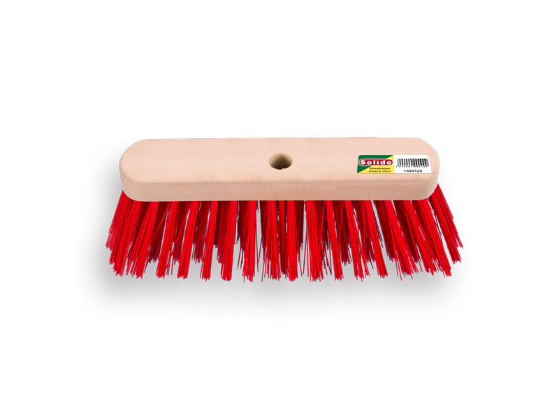 Bezem SOLIDE PPN rood 29 cm, vlakke kap, zonder steel, FSC 100%