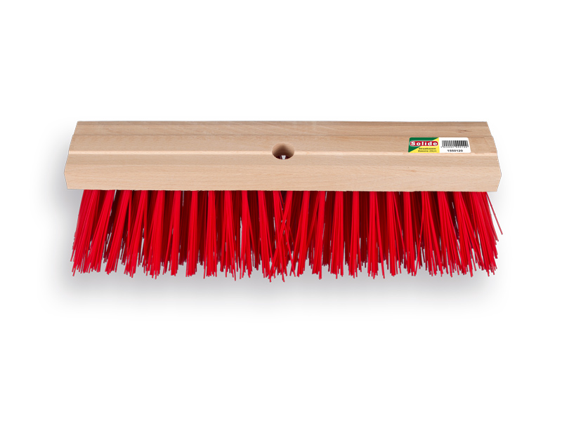 [1550120] Bezem SOLIDE PPN rood 35 cm, vlakke kap, zonder steel, FSC 100%