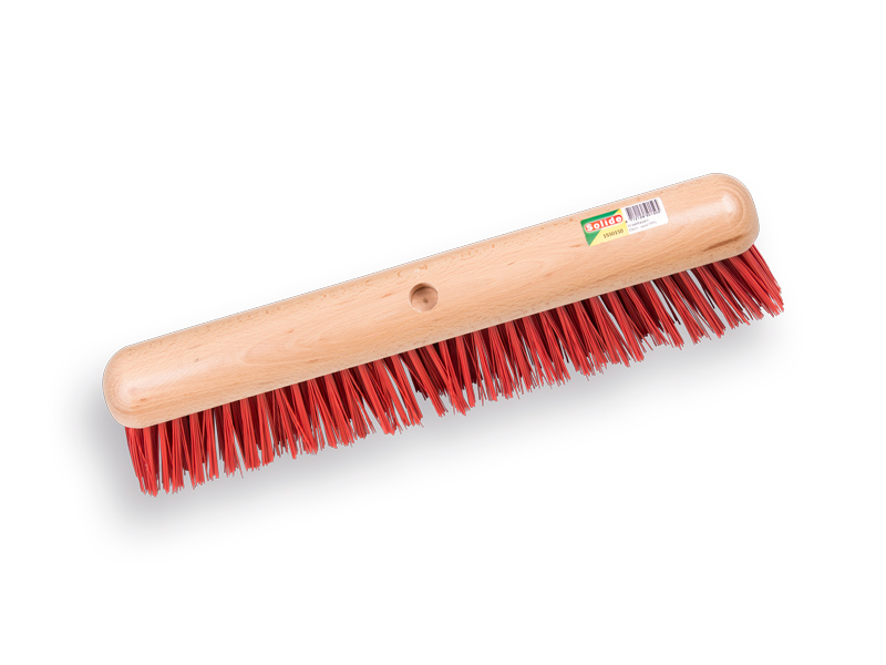 [1550150] Stalbezem SOLIDE PPN rood 50 cm, ronde kap, zonder steel, FSC 100%