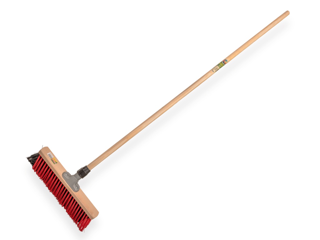 [1550182] Bezem SOLIDE X-model, PPN zwart-rood 40 cm, met stokhouder, met IKAPE steel 150 x 2,8 cm
