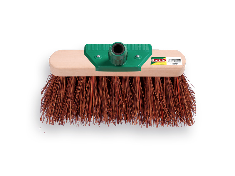 [1550220] Straatbezem SOLIDE geoliede bassine 29 cm, vlakke kap, met EASY-FIT steelverbinding, zonder steel. FSC 100%