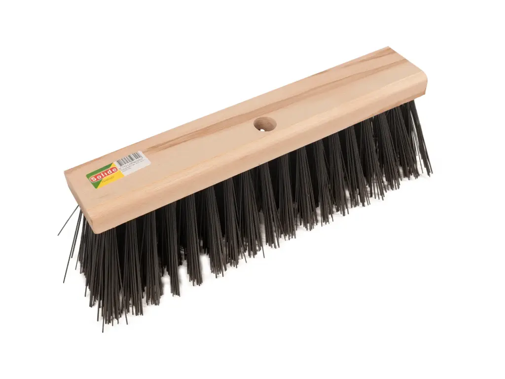 [1550320] Straatbezem SOLIDE PVC zwart 40 cm, vezeldikte 1,5 mm, vlakke kap, zonder steel. FSC 100%