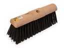 Wegenbouwbezem SOLIDE PVC zwart 40 cm, vezeldikte 1,5 mm, ronde kap, zonder steel, FSC 100%