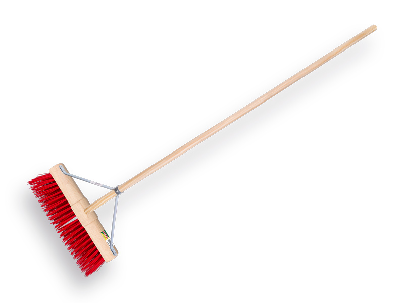 [1550425] Wegenbouwbezem SOLIDE PPN 45 cm, ronde kap met IKAPE steel 150 x 2,8 cm en brede stokhouder. FSC 100%