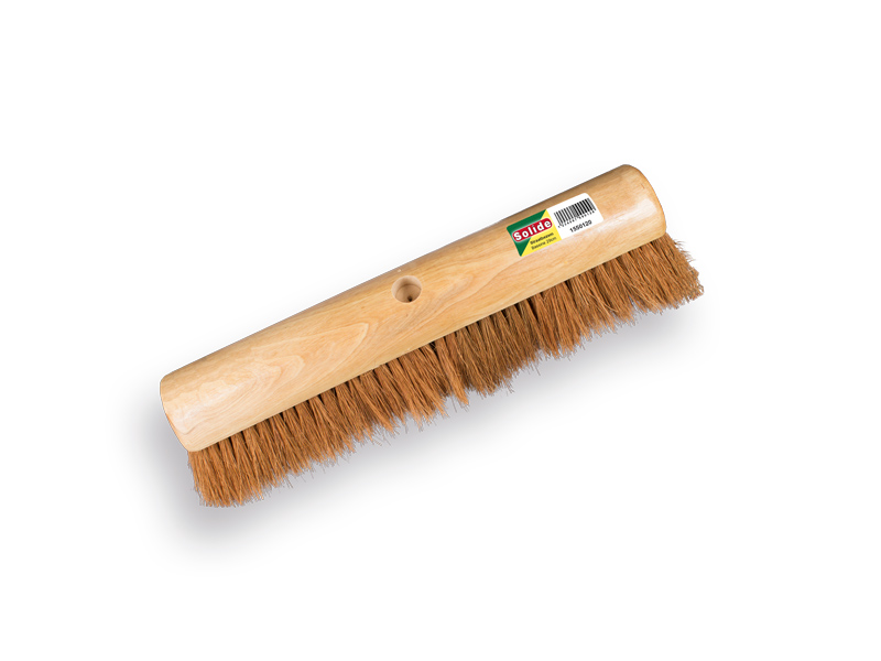 Zaalveger SOLIDE kokos 40 cm, ronde kap, zonder steel. FSC 100%
