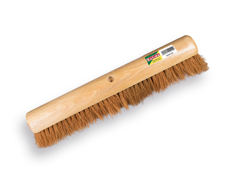 Zaalveger SOLIDE kokos 50 cm, ronde kap, zonder steel. FSC 100%