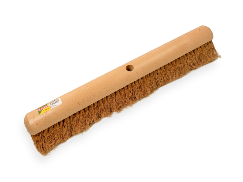 Zaalveger SOLIDE kokos 60 cm, ronde kap, zonder steel. FSC 100%