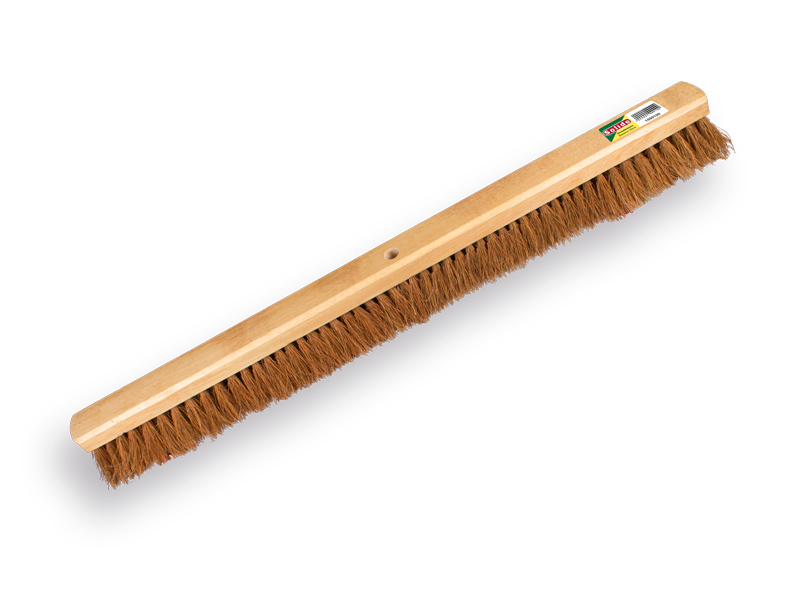[1550580] Zaalveger SOLIDE kokos 80 cm, vlakke kap, zonder steel. FSC 100%