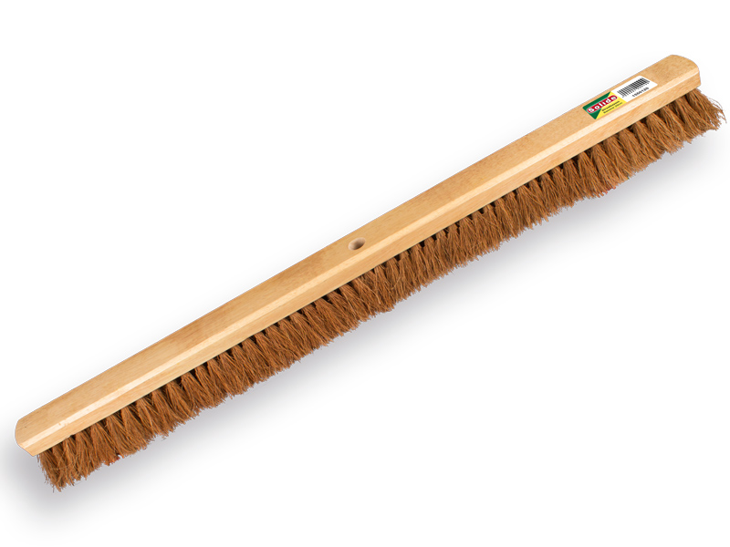 [1550585] Zaalveger SOLIDE kokos 100 cm, vlakke kap, zonder steel. FSC 100%