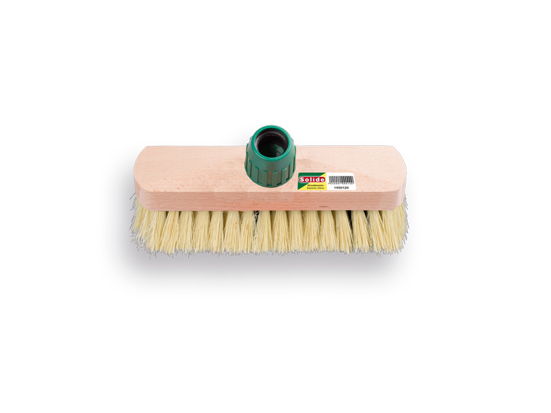 [1550710] Luiwagen - Schrobbezem SOLIDE fiber 22 cm met anker en EASY-FIT steelverbinding. FSC 100%