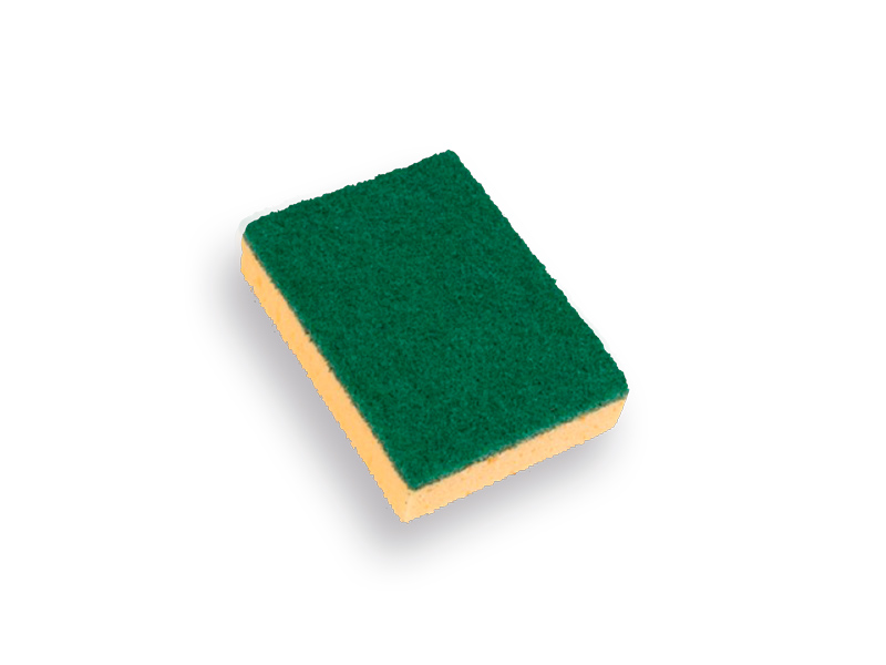 Schuurspons SOLIDE geel, 140 x 95 x 28 mm (per 10 stuks)