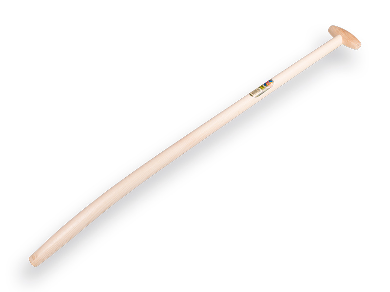 [210815] Schopsteel ATLAS 110 cm extra sterk gebogen, met doorgestoken hilt, FSC 100%