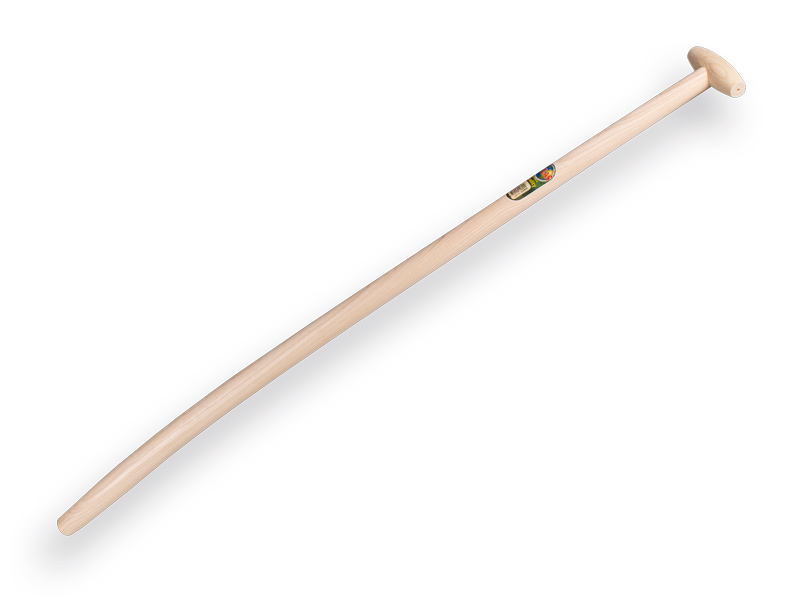 [210820] Schopsteel ATLAS 120 cm gebogen, met doorgestoken hilt, FSC 100%