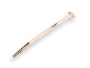 Mestvorksteel ATLAS 85 cm gebogen, met veerbus en doorgestoken hilt, geboord, FSC 100%