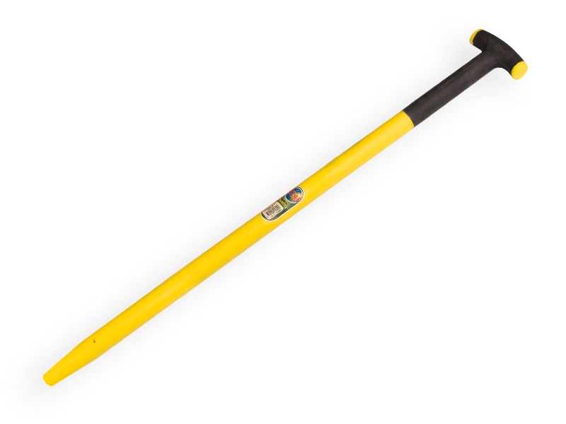 Schopsteel ATLAS kunststof 100 cm recht geel, met fiberkern 21 mm
