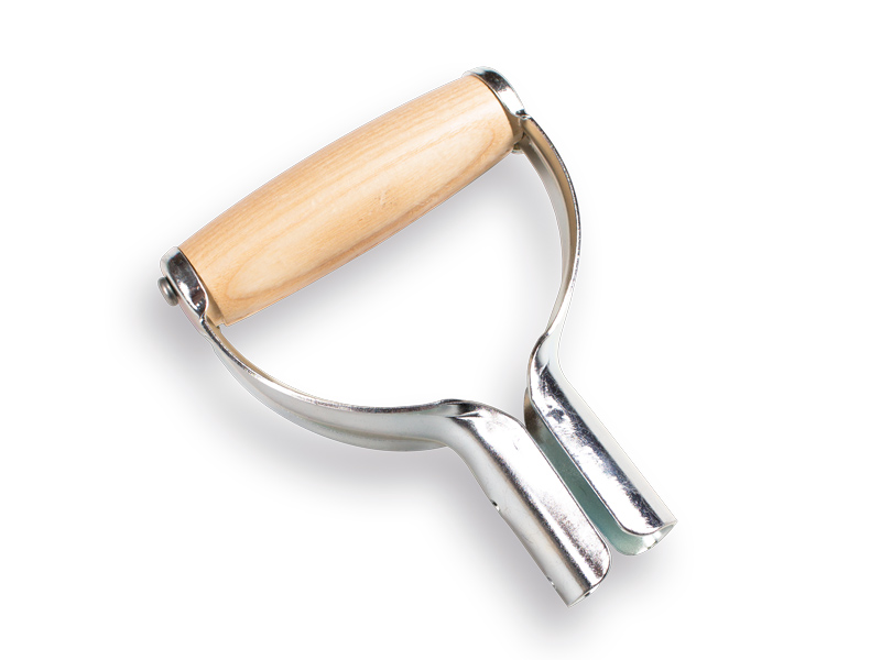 [214101] D-greep staal, open model, gatmaat Ø 34 - 38 mm