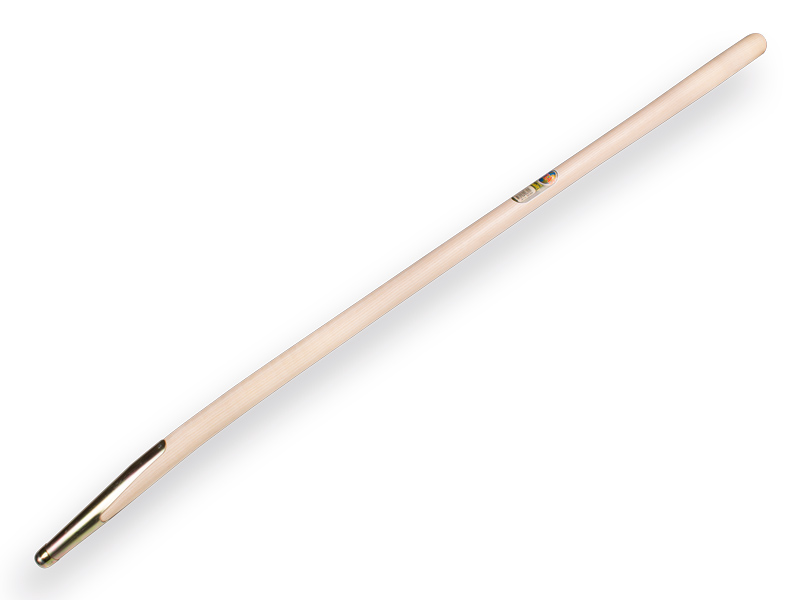 [320600] Mestvorksteel ATLAS 130 cm gebogen, met veerbus, geboord, FSC 100%