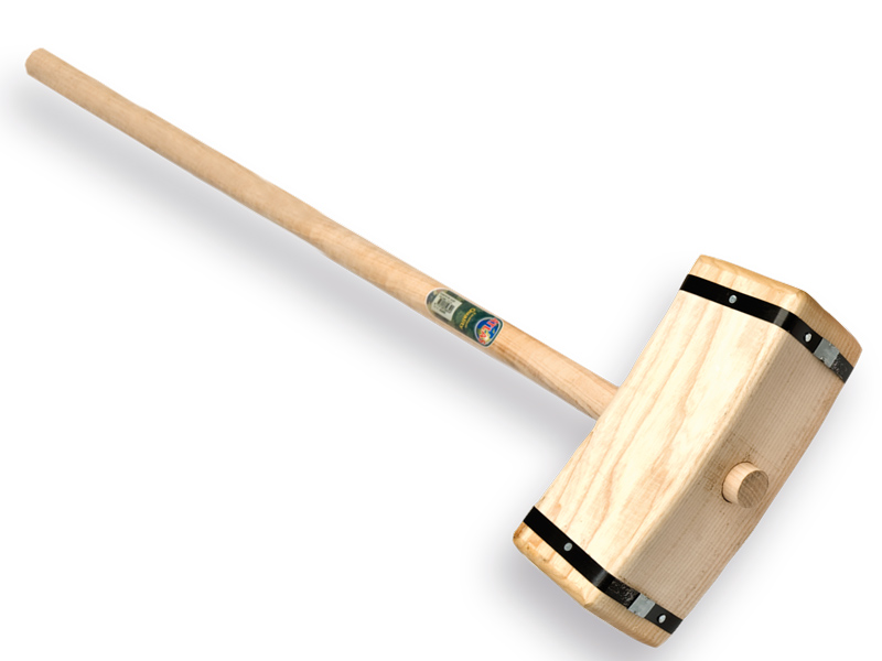 [650700] Sleg - Paalhamer Jimmy gebogen model met ronde steel 100 cm, FSC 100%