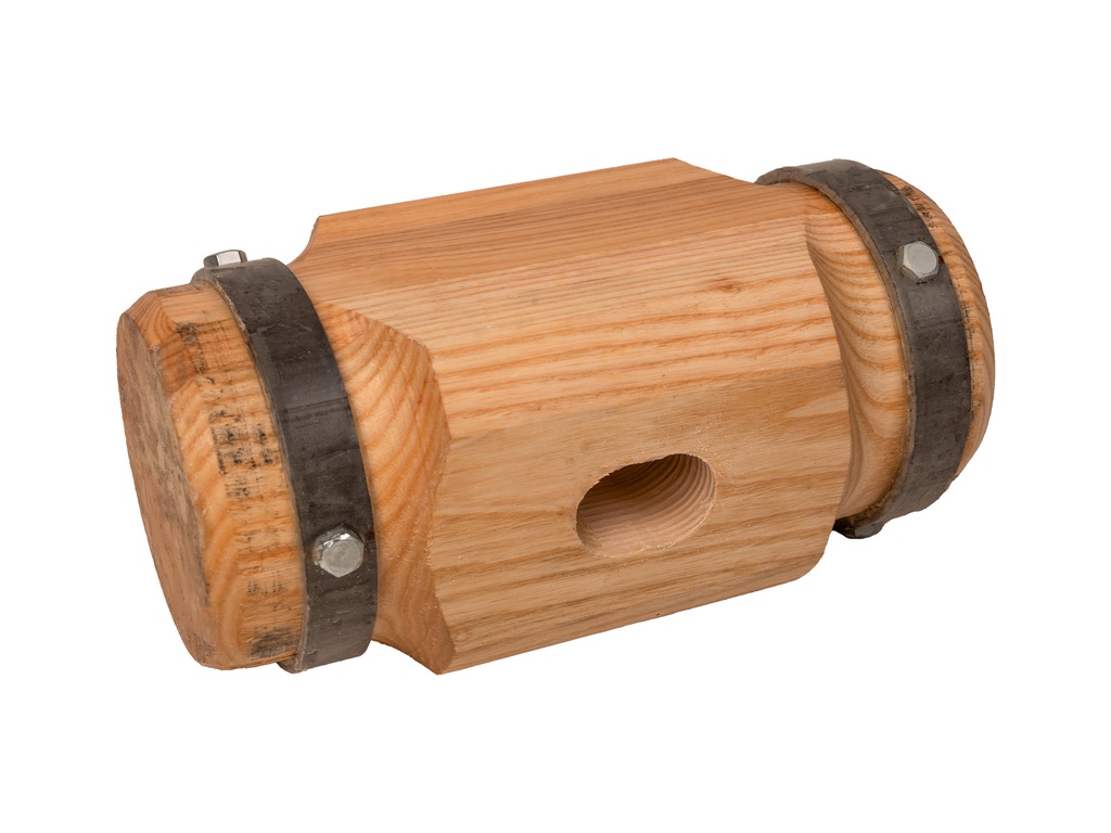 [650805] Sleg - Paalhamer ATLAS rond, gelamineerd Essenhout, stalen ringen, zonder steel, FSC 100%