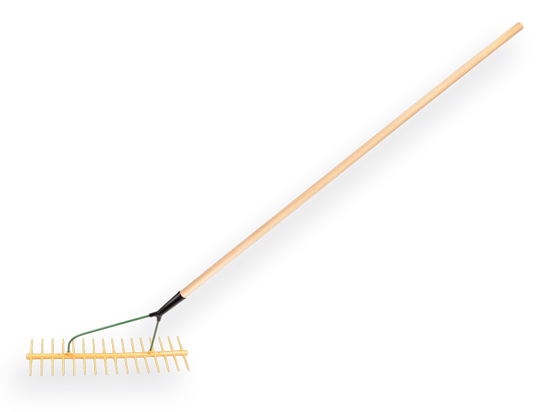 Polyhark - Hooihark JOST schuin 16 tands 64 cm, dubbel model, met ATLAS steel 160 x 2,8 cm
