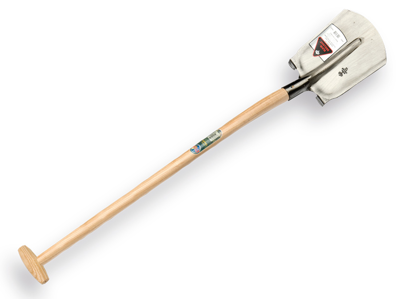 Steekbats RUHR BRILLANT 1/4 000, extra gehard en gepolijst, met ATLAS schopsteel 100 cm gebogen, FSC 100%