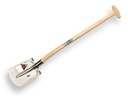 Steekbats RUHR BRILLANT 1/4 000 gepolijst, met PLATTE OPSTAP en ATLAS schopsteel 110 cm gebogen, FSC 100%