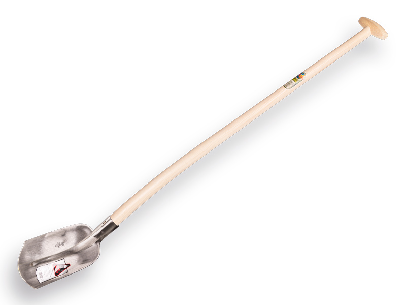 [700270] Steekbats RUHR BRILLANT 1/4 00, extra gehard en gepolijst, met ATLAS schopsteel 110 cm gebogen, FSC 100%