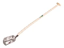 Steekbats RUHR BRILLANT 1/4 00, extra gehard en gepolijst, met ATLAS schopsteel 110 cm gebogen, FSC 100%