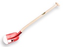Schepbats RUHR BRILLANT 1/2 0 rood, extra gehard, met ATLAS Blijhamsteel 95 cm sterk gebogen