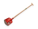 Schepbats RUHR BRILLANT 3/4 00 rood, extra gehard, met ATLAS Blijhamsteel 95 cm sterk gebogen