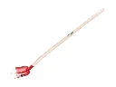 Schepbats RUHR BRILLANT 3/4 00 rood, extra gehard, met ATLAS batsesteel 130 cm gebogen, FSC 100%