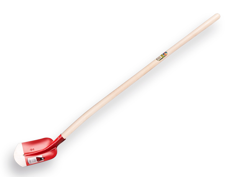 Schepbats RUHR BRILLANT 3/4 0 rood, extra gehard, met ATLAS batsesteel 130 cm gebogen, FSC 100%
