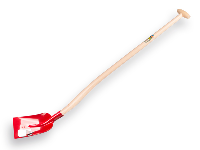 Betonschop RUHR BRILLANT 3/4 0 rood, gehard met extra dubbel gebogen Blijhamsteel 110 cm