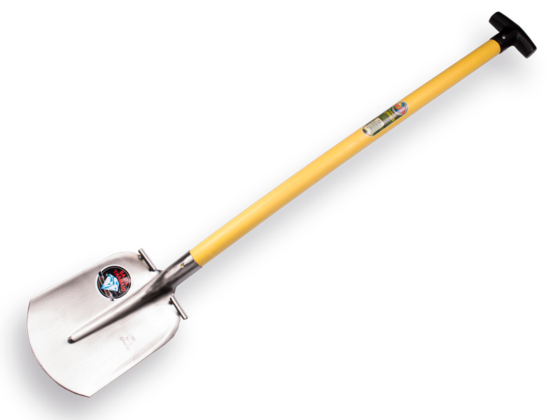 [735408] Steekbats ATLAS DIAMANT 1/4 000 gehard, gepolijst, RONDE OPSTAP, met FIBERGLAS schopsteel 95 cm