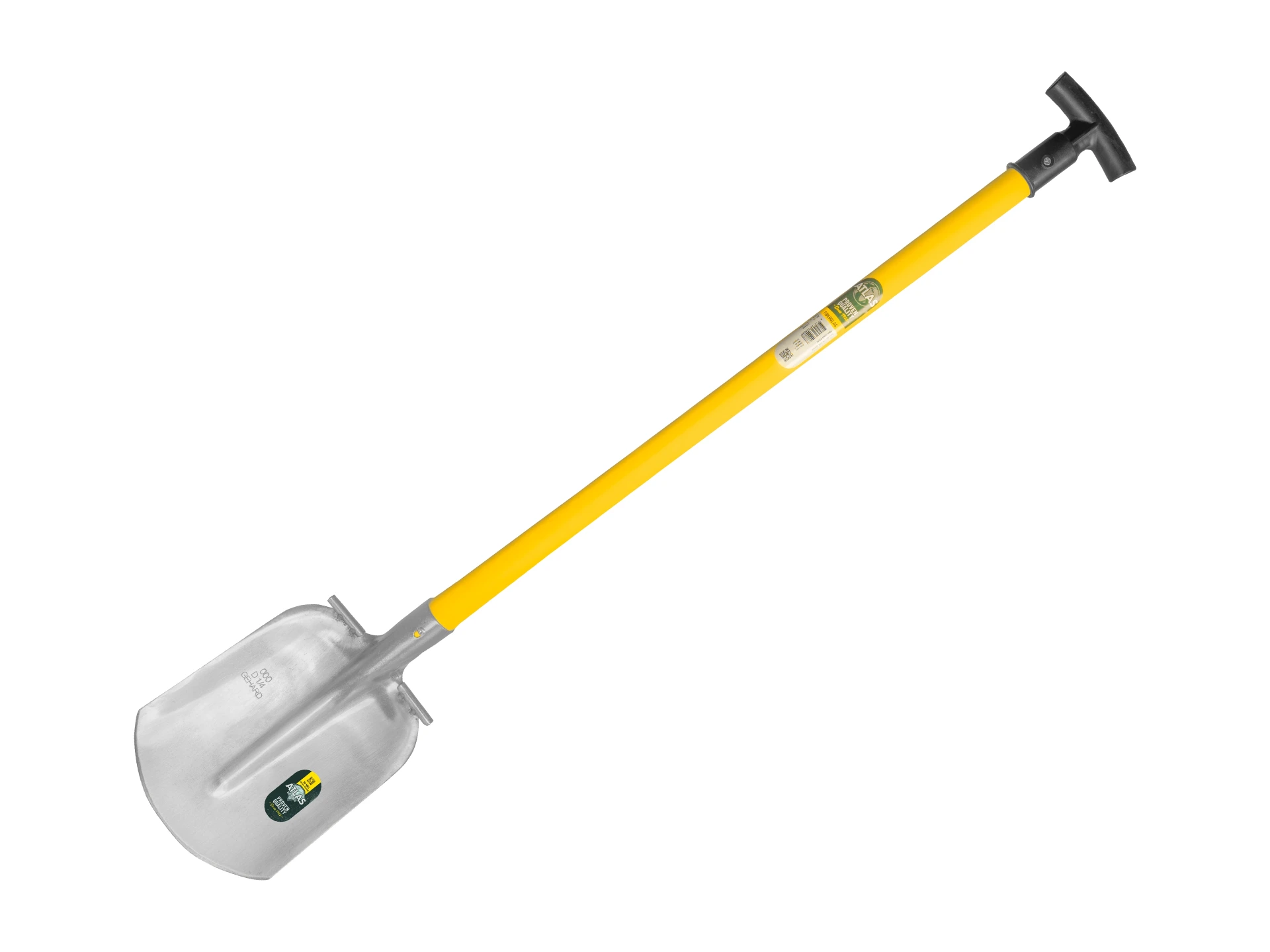 Steekbats ATLAS DIAMANT 1/4 000 gehard, gepolijst, RONDE OPSTAP, met FIBERGLAS schopsteel 95 cm