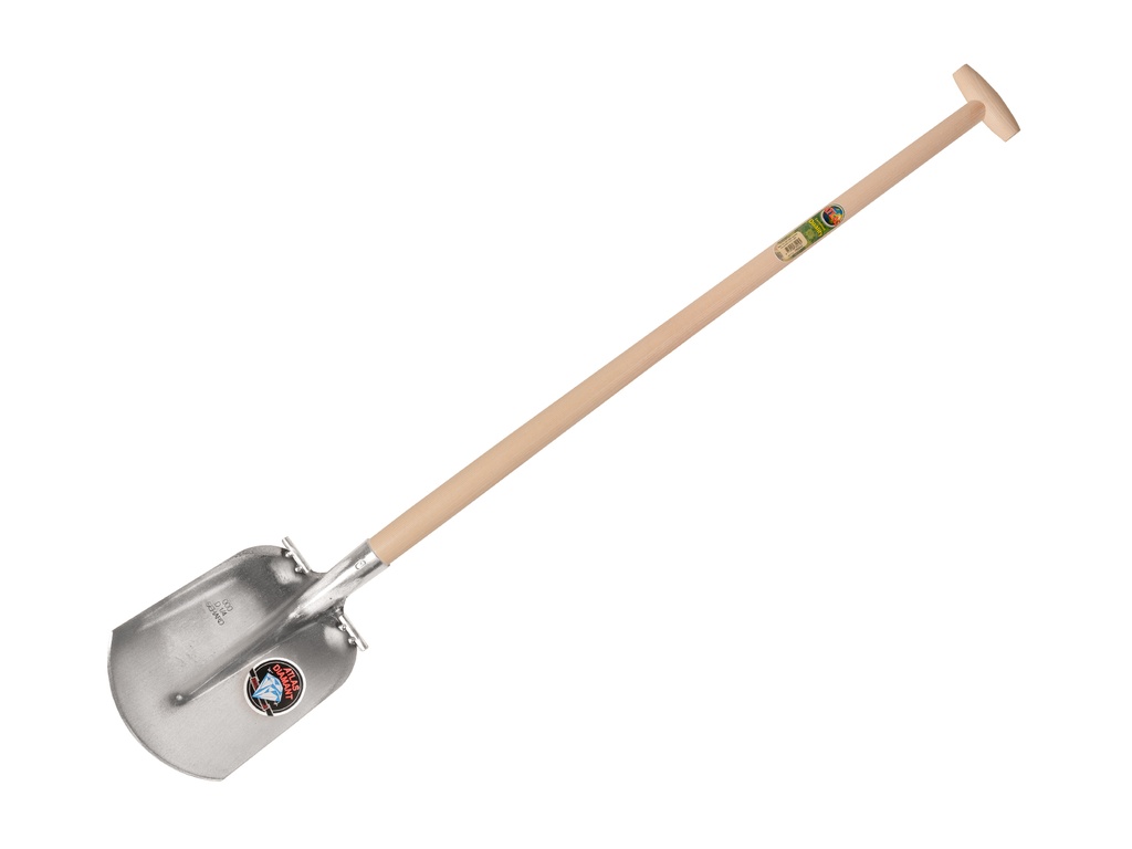 Steekbats ATLAS DIAMANT 1/4 000 gehard, gepolijst, RONDE OPSTAP, met ATLAS schopsteel 110 cm gebogen