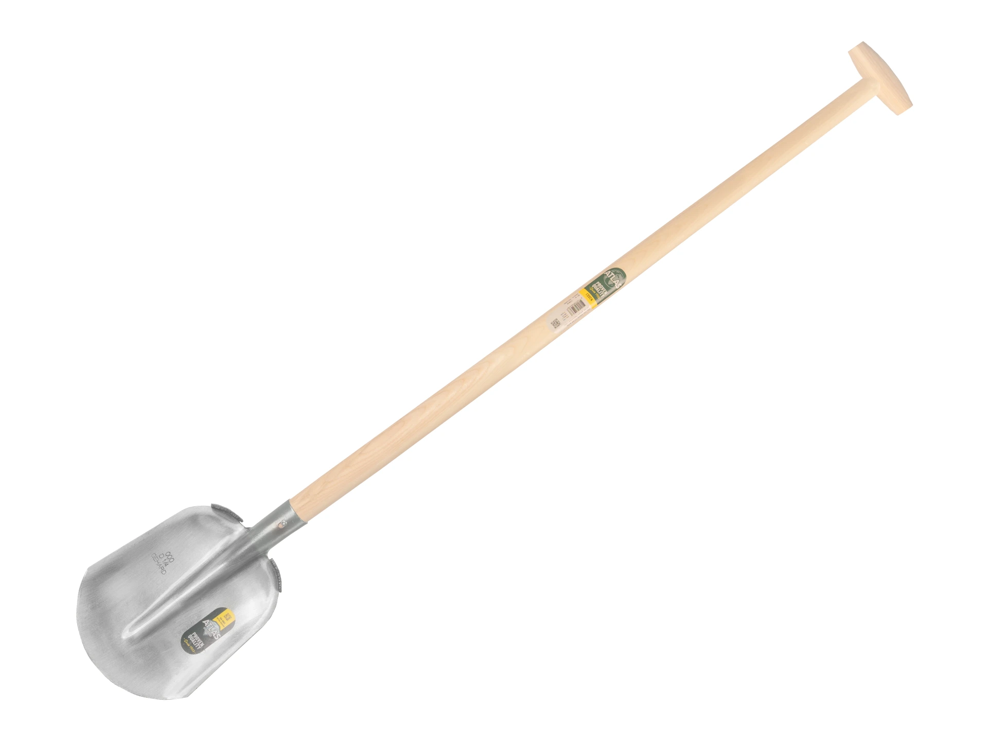 Steekbats ATLAS DIAMANT 1/4 000 gehard, gepolijst, PLATTE OPSTAP, met Blijhamsteel 110 cm extra dubbel gebogen