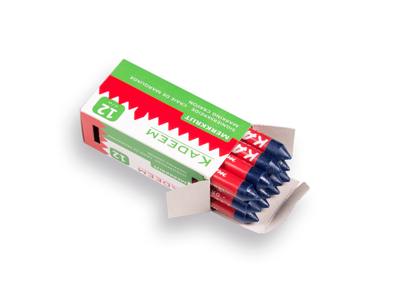 Merkkrijt - waskrijt KADEEM BLAUW, diameter 13 mm (per doos van 12 stuks)