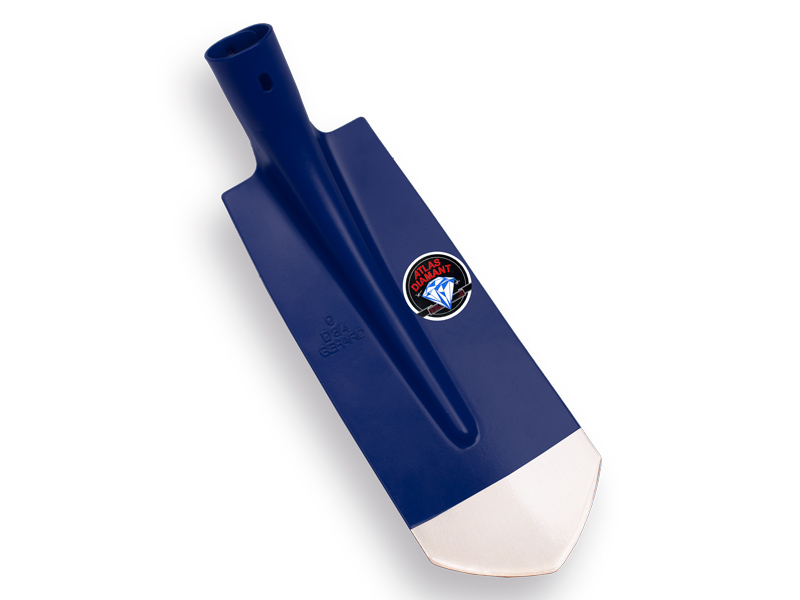 Kabelschop ATLAS DIAMANT 11,5 cm 3/4 blauw, onderkant spits, gehard en gepolijst, zonder steel
