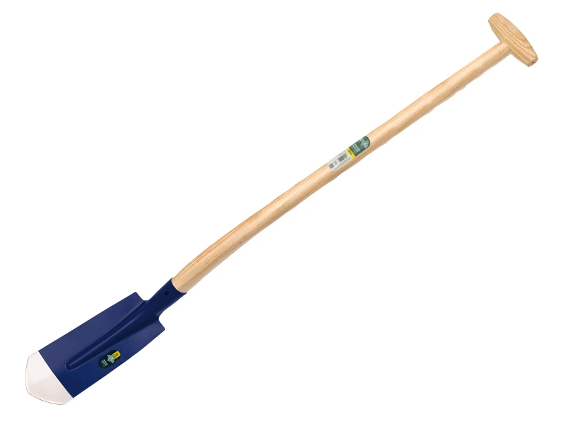 Kabelschop ATLAS DIAMANT 11,5 cm 3/4 blauw, onderkant spits, met ATLAS schopsteel 110 cm, FSC 100%