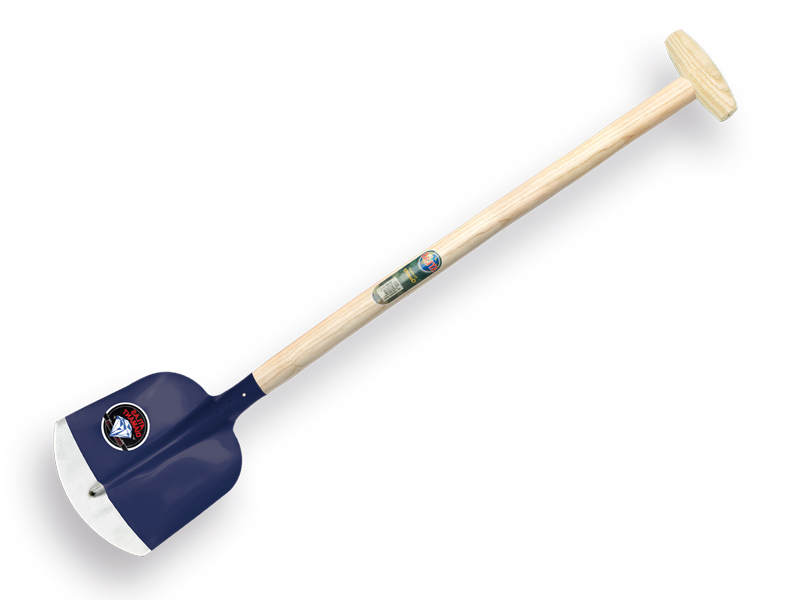 [770550] Schepbats ATLAS DIAMANT 3/4 0 blauw, gehard en gepolijst, met ATLAS schopsteel 110 cm gebogen, FSC 100%