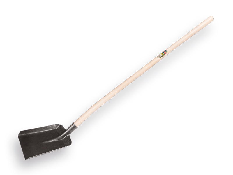 [780085] Stalschop ATLAS nr. 5 blank gelakt, 26 x 34 cm, met ATLAS batsesteel 130 cm gebogen, FSC 100%