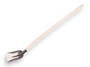 ACTIE Betonschop 1/2 0 blank gelakt met PE ESSEN batsesteel 130 cm gebogen