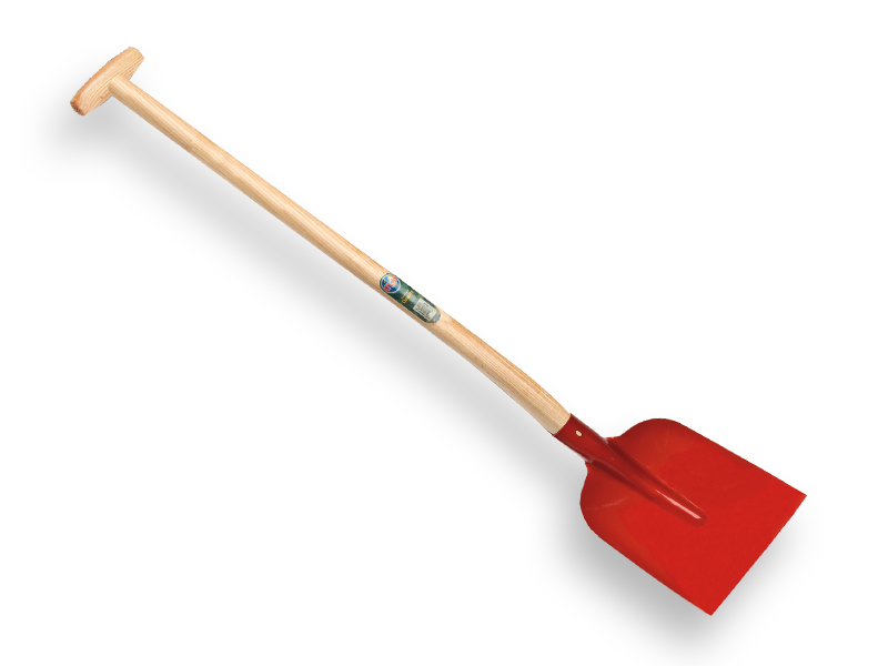 [780965] Betonschop ATLAS 1/2 0 rood, extra gehard, met ATLAS schopsteel 100 cm gebogen, FSC 100%