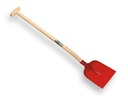 Betonschop ATLAS 1/2 0 rood, extra gehard, met ATLAS schopsteel 100 cm gebogen, FSC 100%