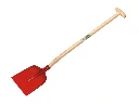 Betonschop ATLAS 1/2 0 rood, extra gehard, met ATLAS schopsteel 100 cm gebogen, FSC 100%
